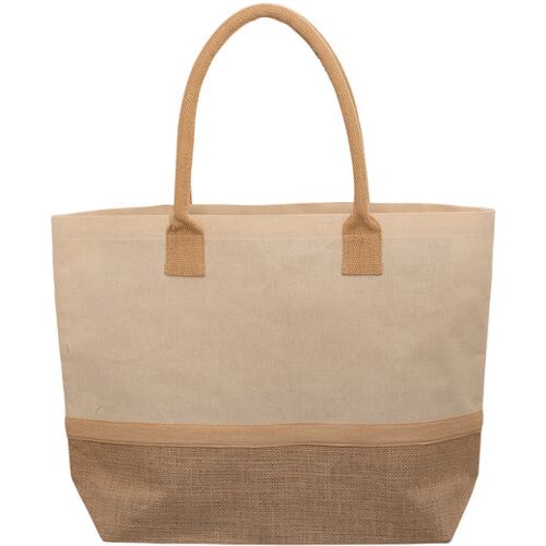 Wanderlust Laminated Jute & Canvas Tote Bag Thumbnail