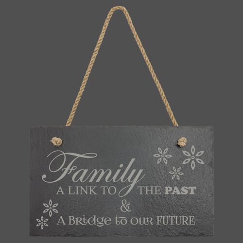 Rectangle Slate Decor with Hanger String (11 3/4" x 7" ) Thumbnail